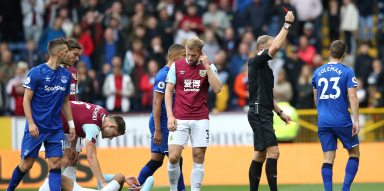Coleman sees red as Burnley defeat Everton 1-0