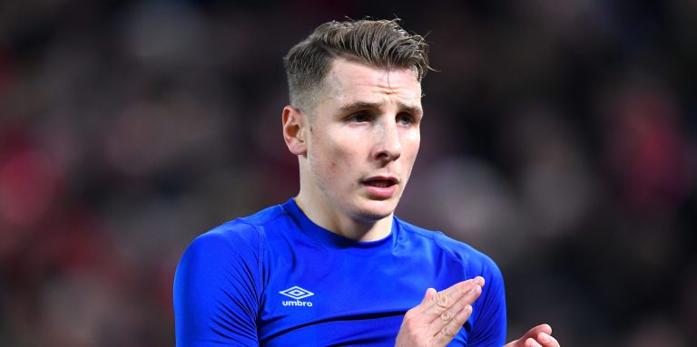 Lucas Digne trains ahead of Man United clash
