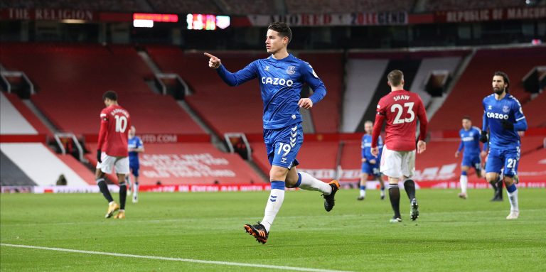 James Rodriguez is an injury doubt for Everton’s FA Cup clash against Spurs