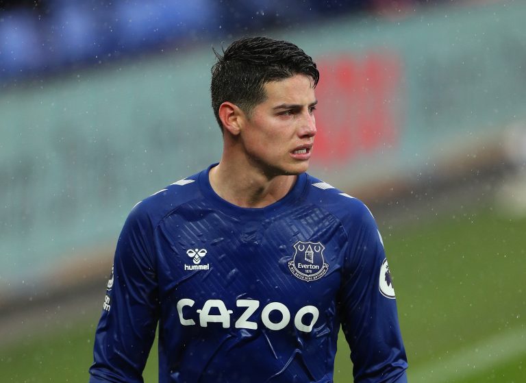 James Rodriguez currently in Qatar over talks with club with Everton looking to offload