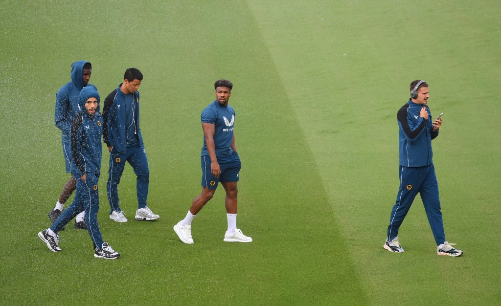 Adama Traore with Wolves teammates