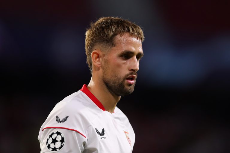 Adnan Januzaj in action for Sevilla against Manchester City