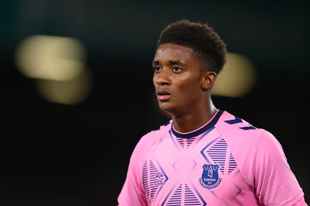 Demarai Gray in action for Everton