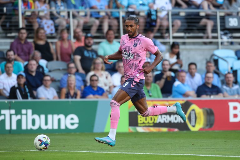 Dominic Calvert Lewin in action for Everton