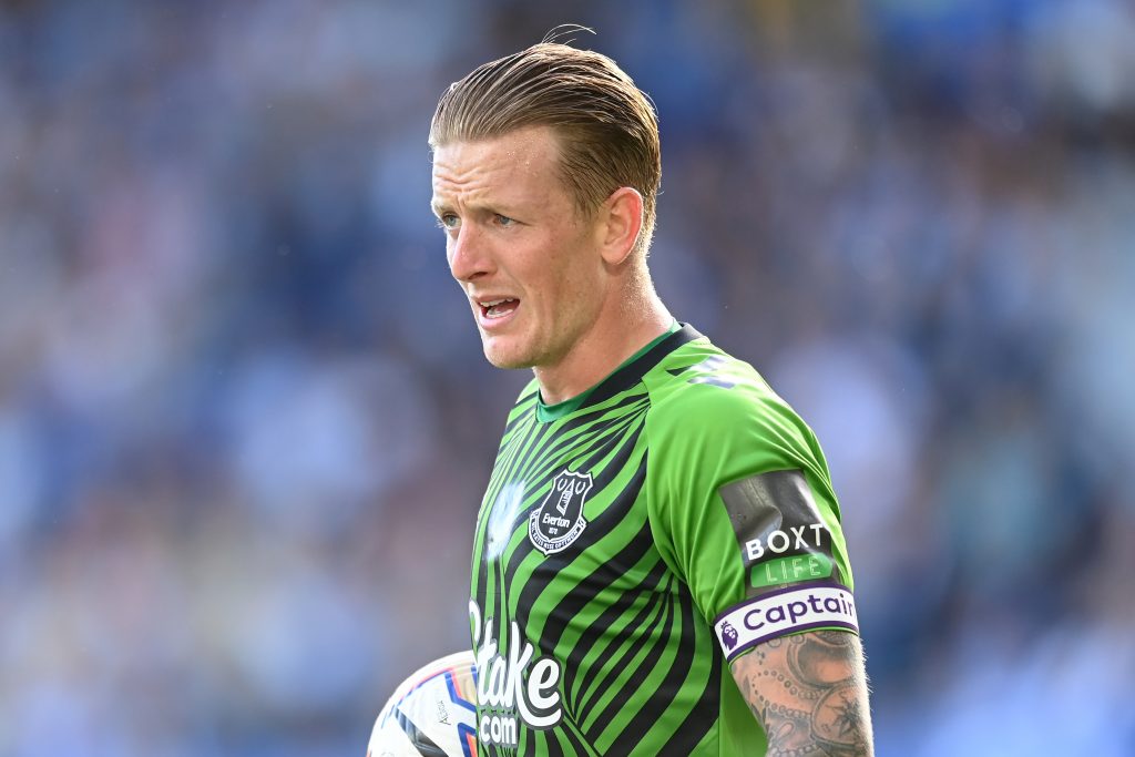 Jordan Pickford in action for Everton