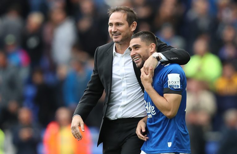 Neal Maupay with Frank Lampard