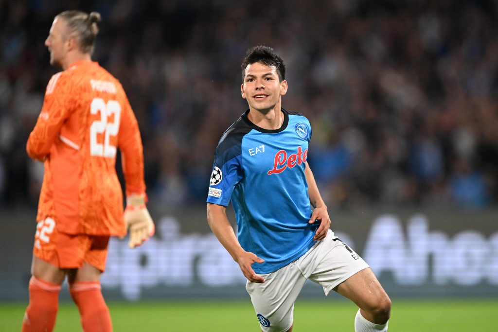 Hirving Lozano in action for Napoli