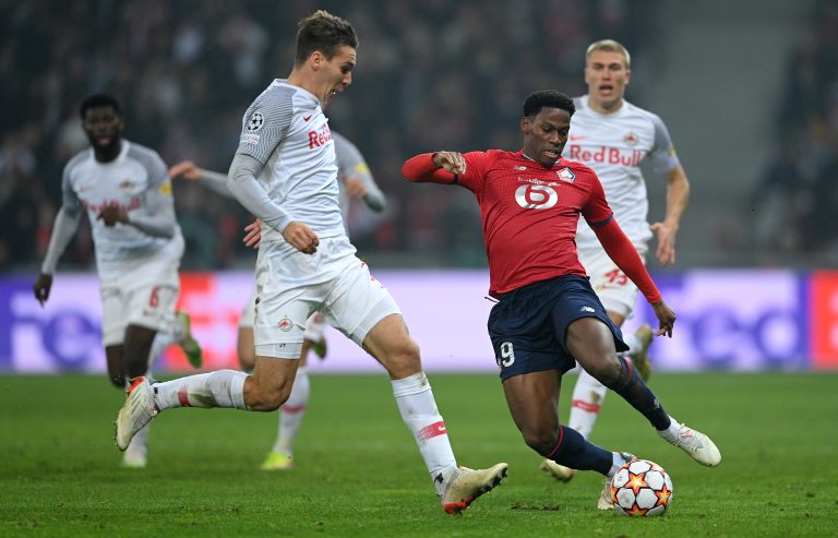 Jonathan David in action for Lille