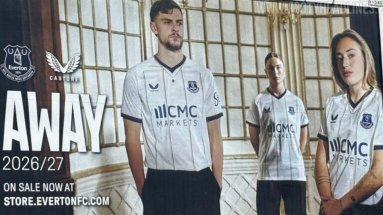 Everton’s 2026-27 away kit leaked early on Liverpool billboard