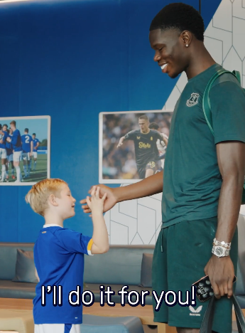 Thierno Barry keeps promise to young Everton fan after Ipswich goal