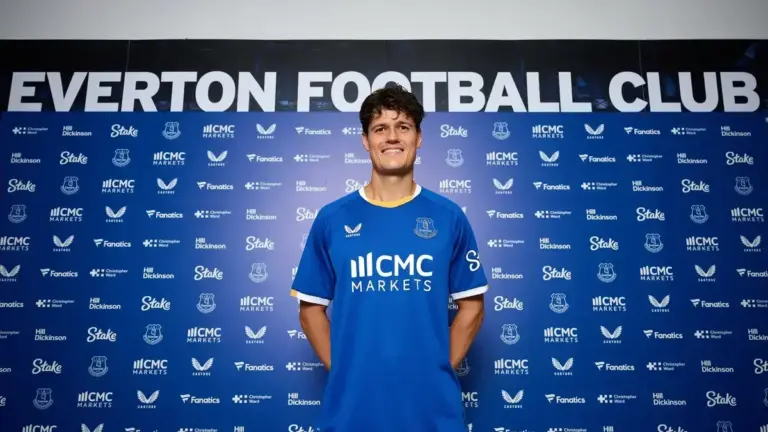 Christian Nørgaard returns to Everton training at Finch Farm
